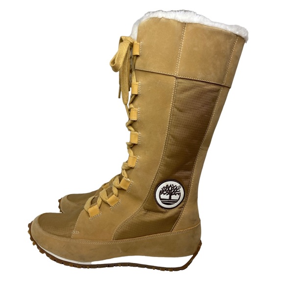 Timberland Grammercy Tall Wheat Lace-Up Fur Lined Boots - Picture 7 of 14